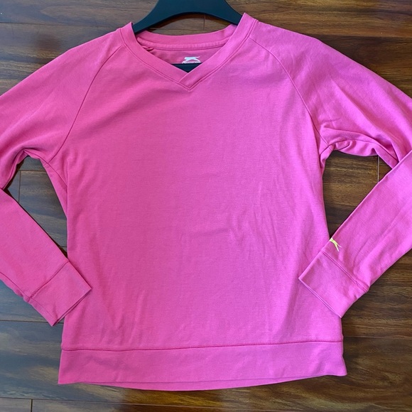 Slazenger Golf women’s Pink V-Neck pullover sweater Pima Cotton blend size large - Picture 8 of 8